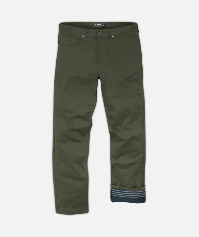 Mariner Flannel Lined Pant - Military sold by JETTY
