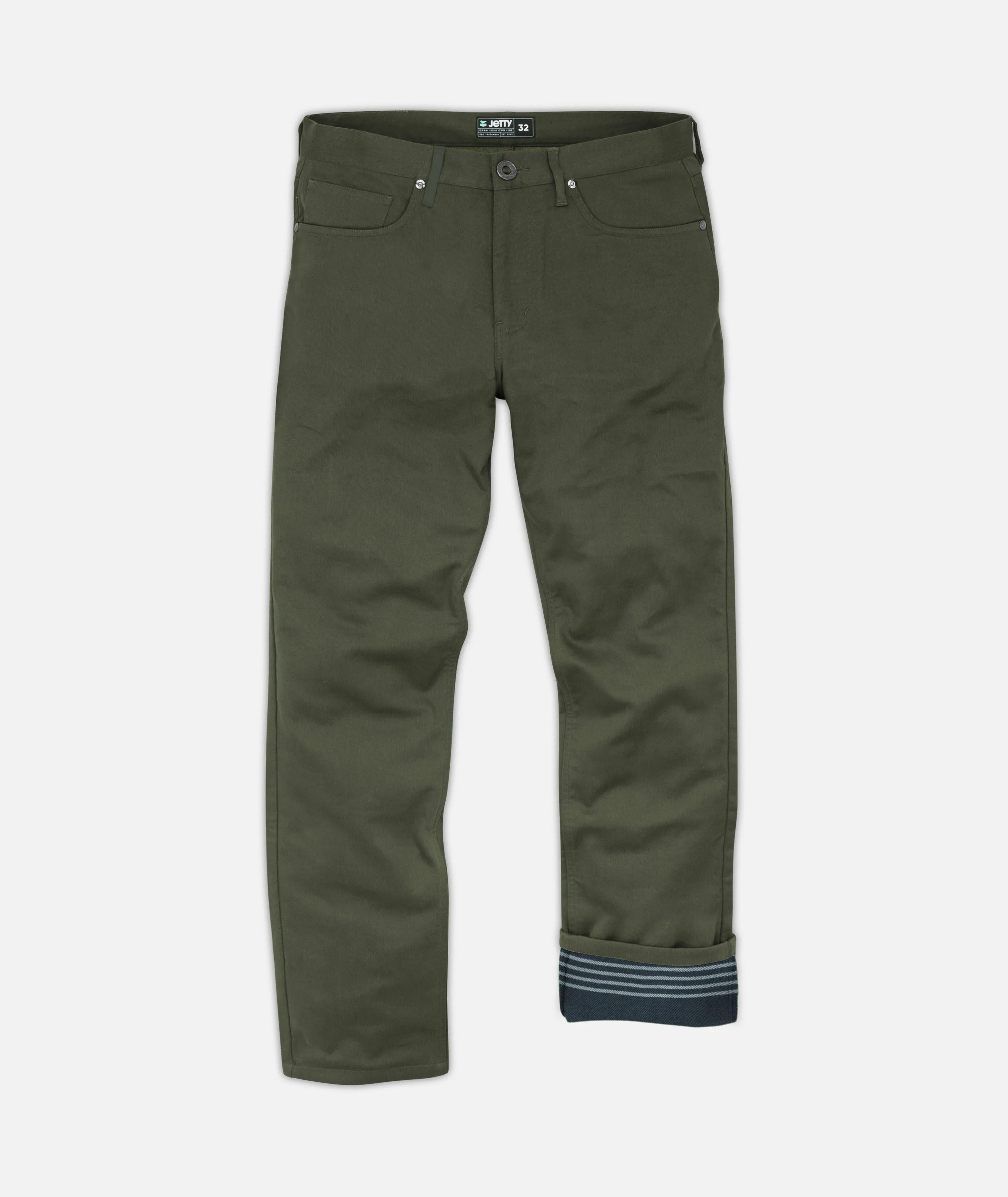 Mariner Flannel Lined Pant - Military sold by JETTY