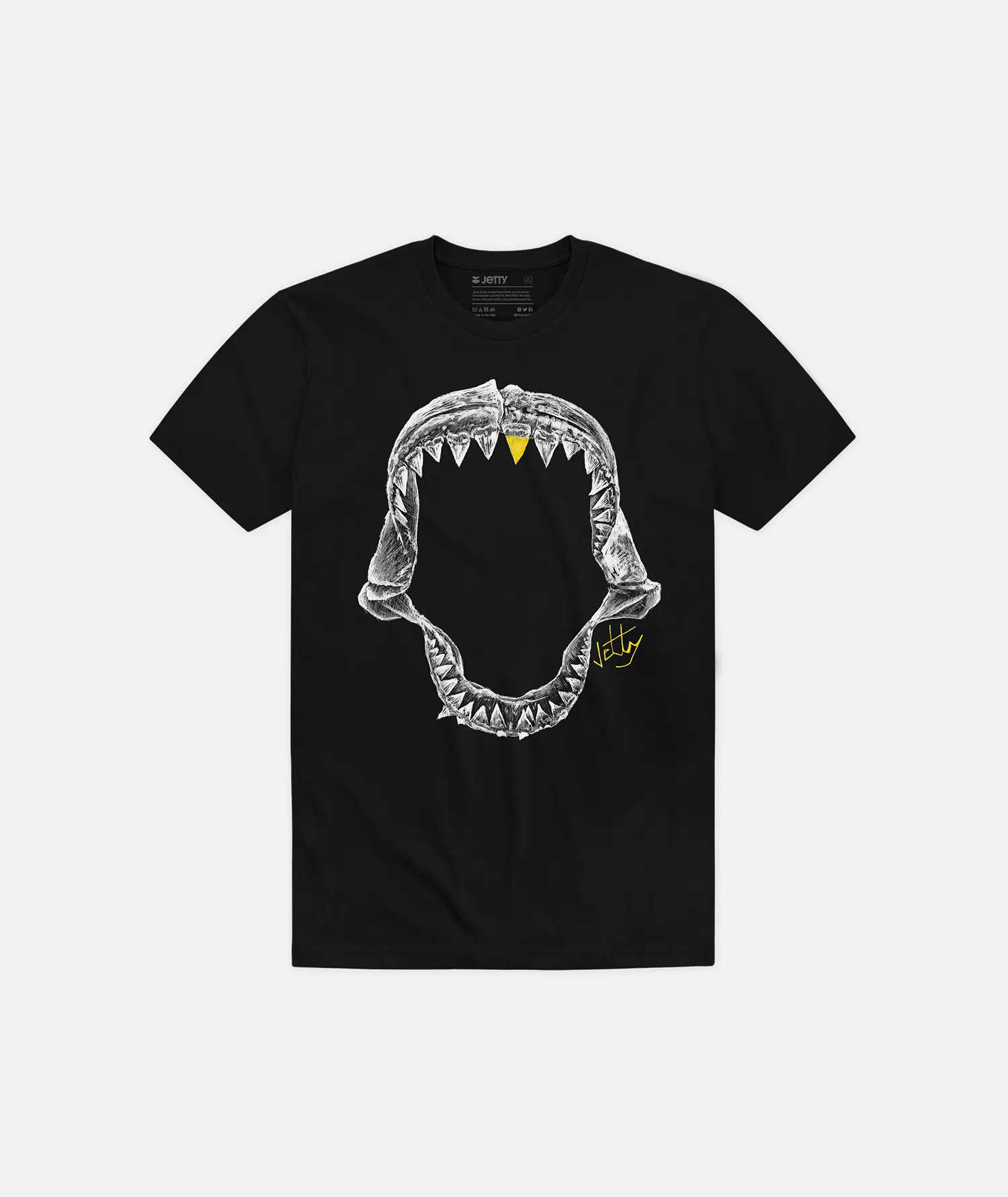 Grom Jaws Tee - Black sold by JETTY