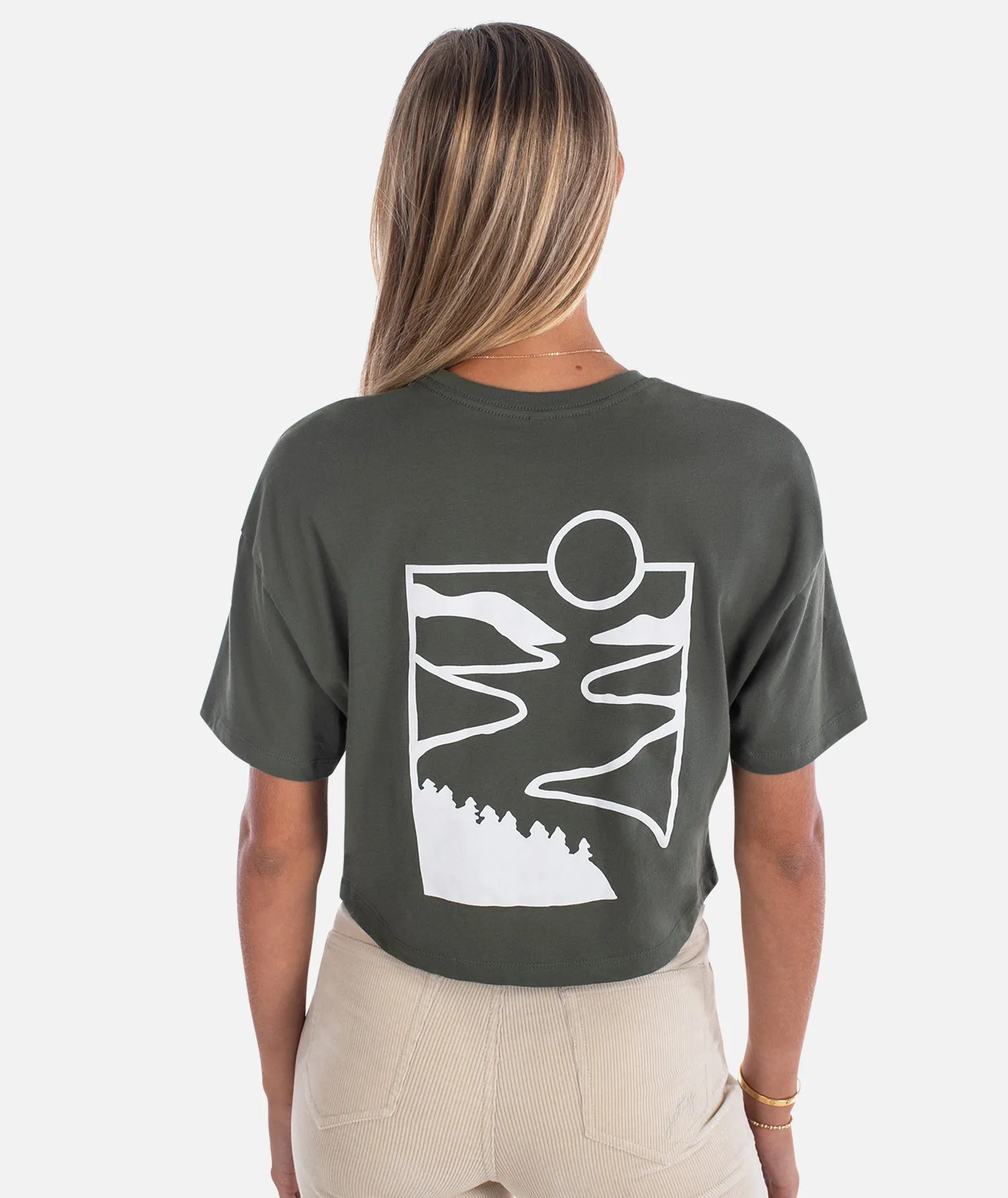 Water and Woods Tee - Military Green sold by JETTY product image thumbnail 2