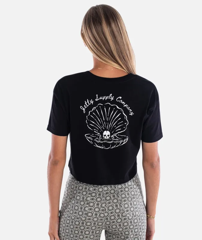 Pearl Tee - Black sold by JETTY