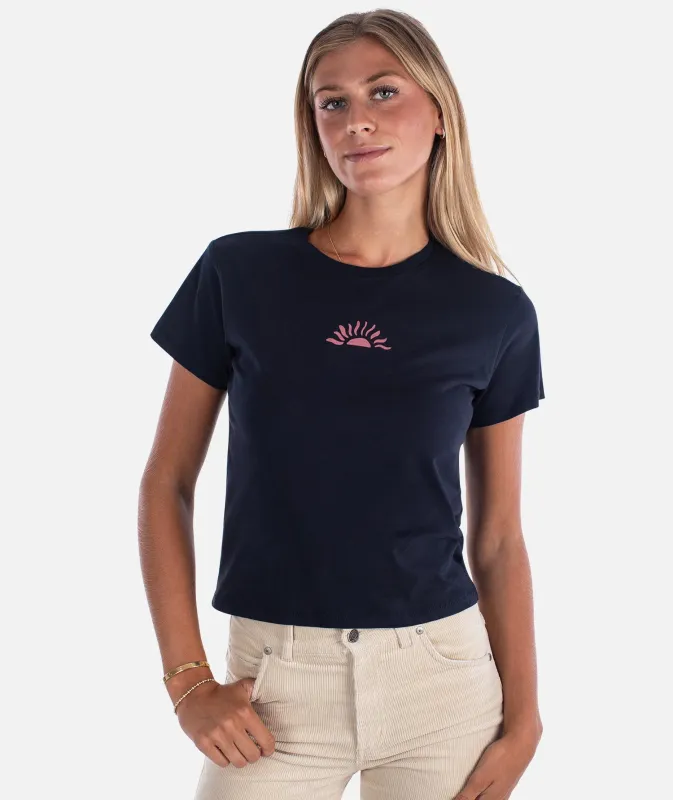 Chasing Sunsets Tee - Navy sold by JETTY