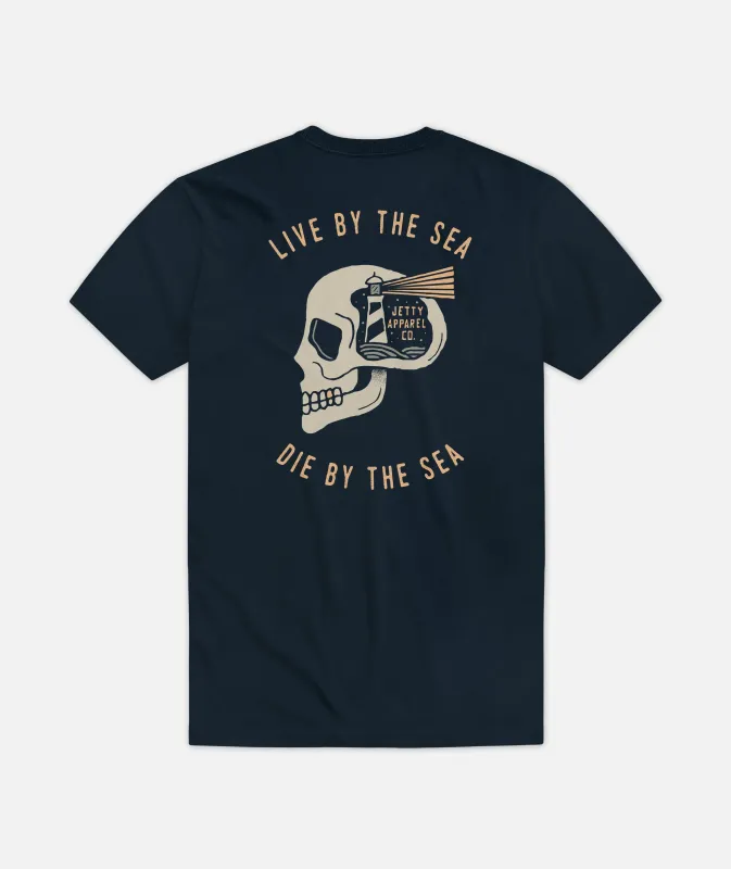 Skullhouse Tee - Navy sold by JETTY