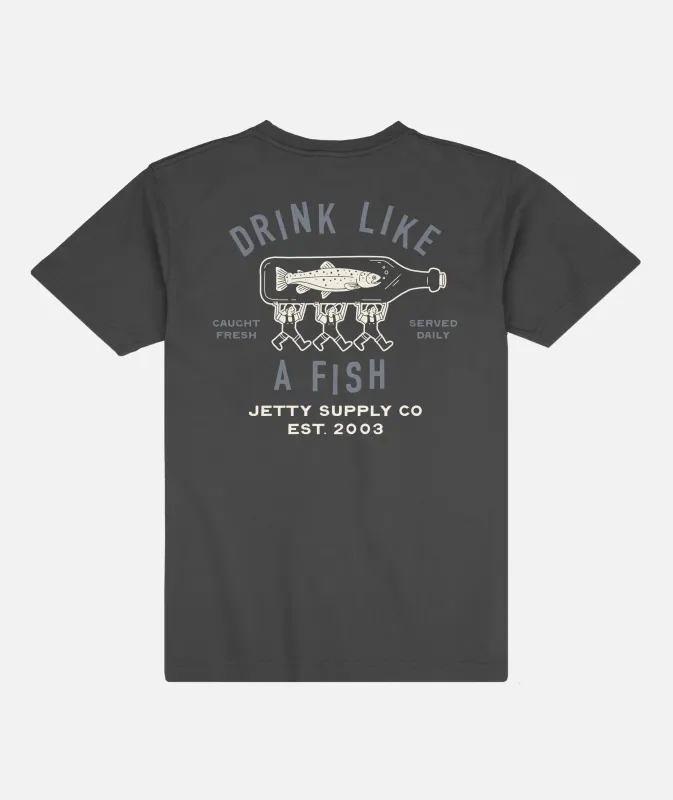 Bottle Service Tee - Black sold by JETTY