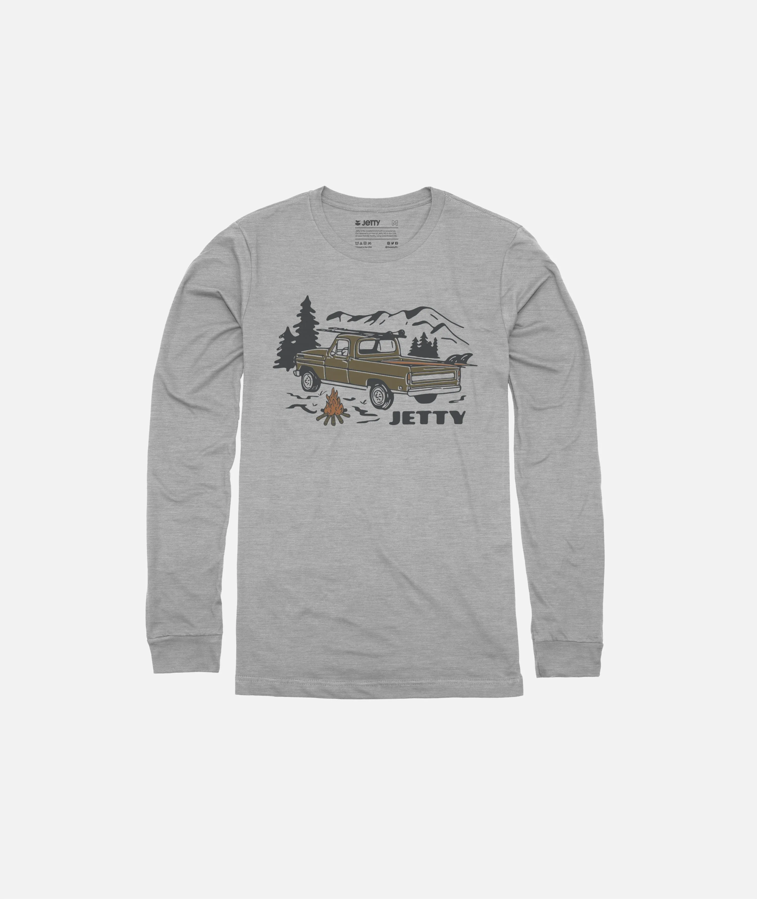 Tot Pickup Long Sleeve - Heather Grey sold by JETTY