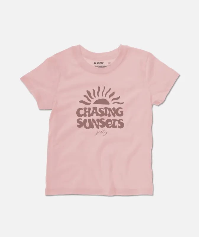 Tot Chasing Sunsets Tee - Blush sold by JETTY