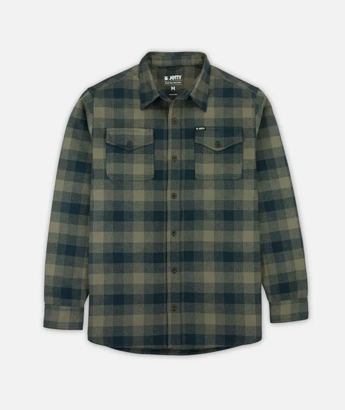 Breaker Flannel - Brown sold by JETTY