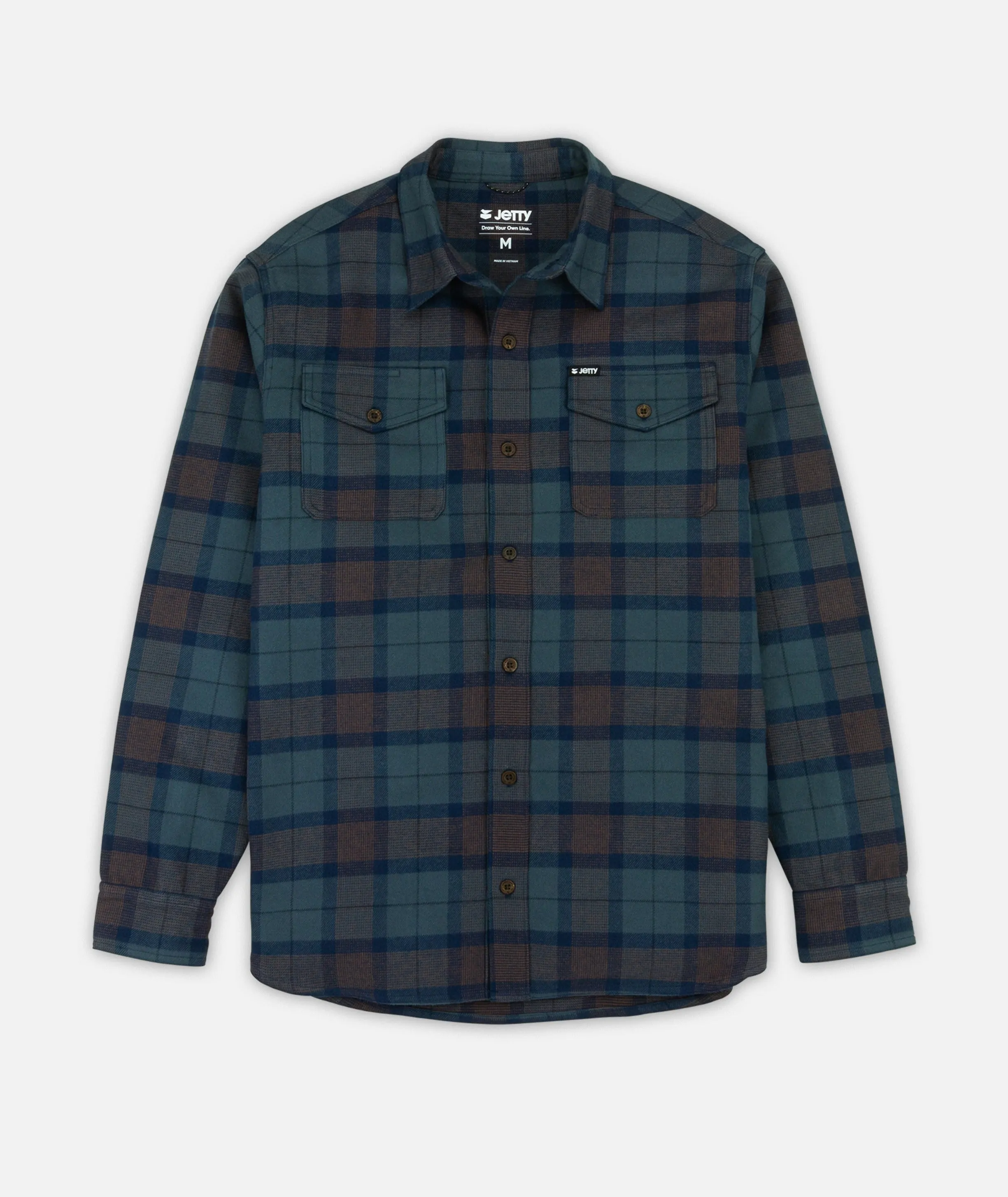 Breaker Flannel - Navy sold by JETTY