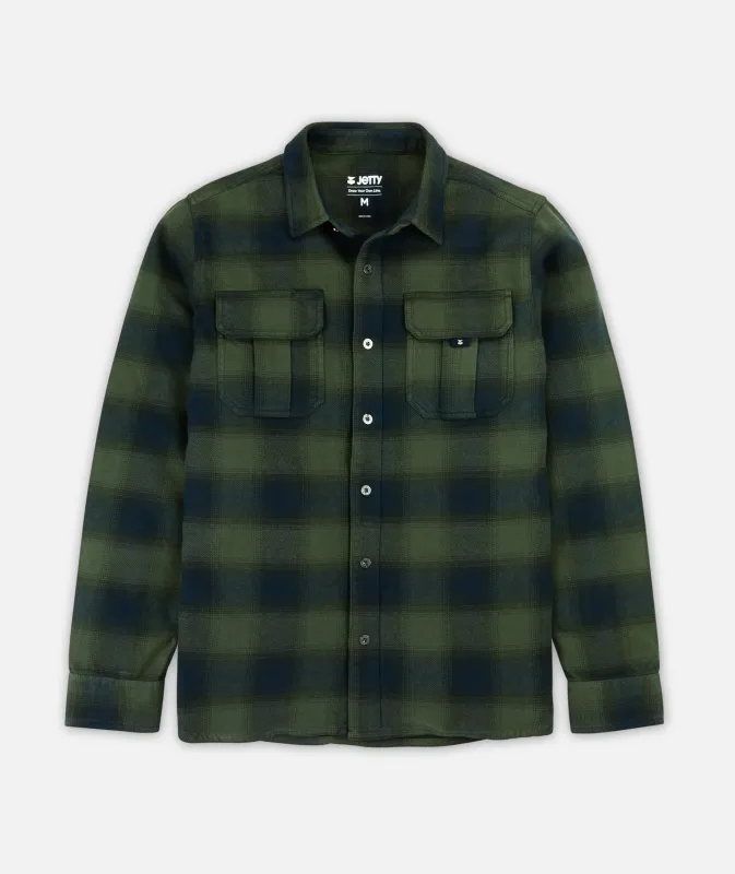 Arbor Flannel - Agave sold by JETTY