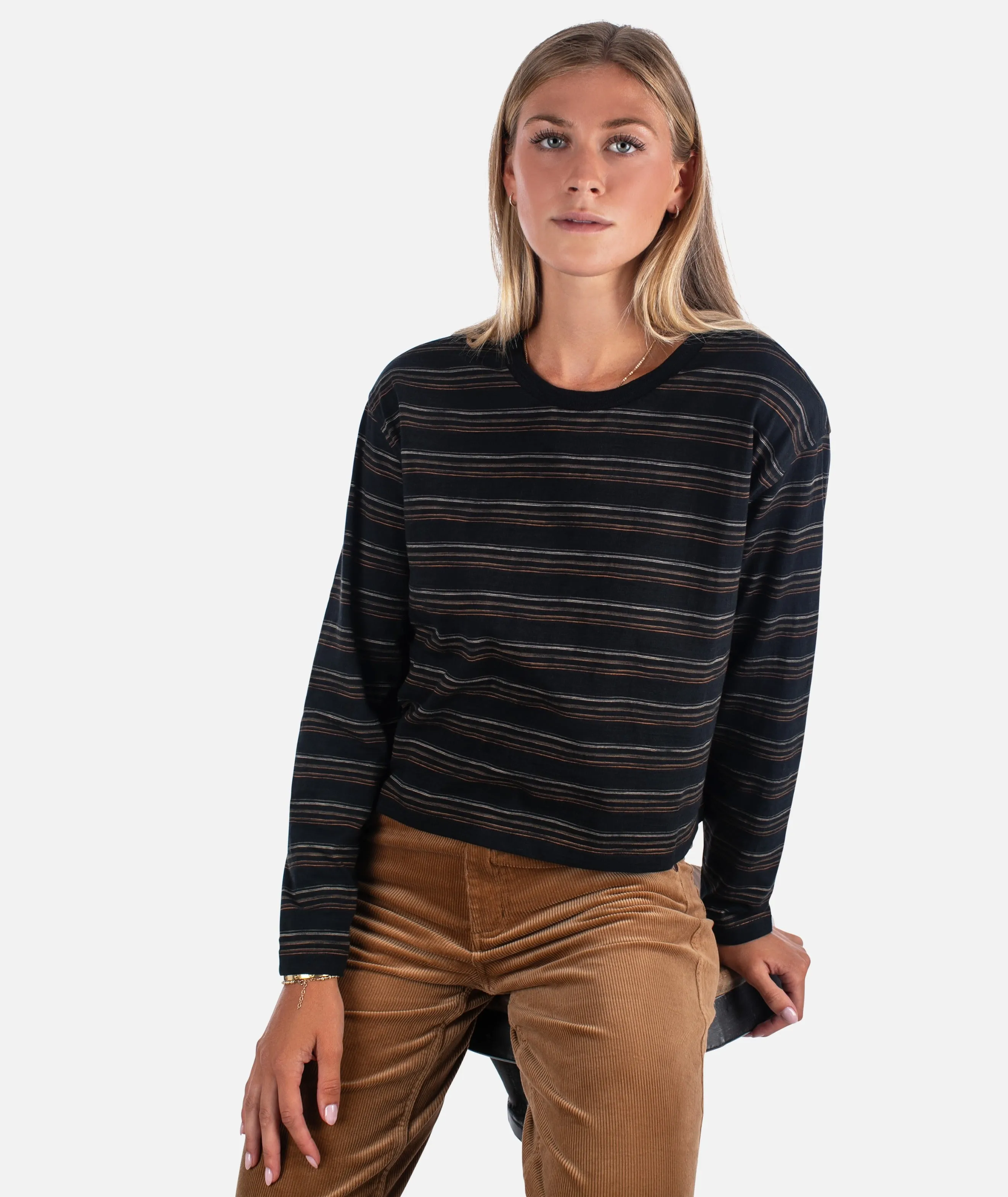 Barque Stripe Tee - Black sold by JETTY product image thumbnail 3