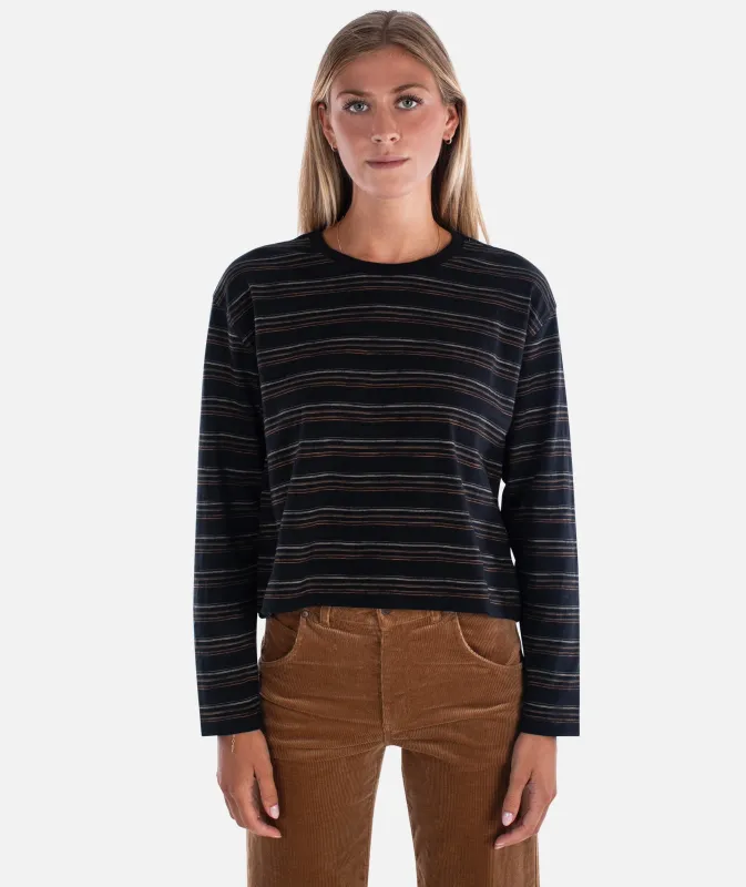 Barque Stripe Tee - Black sold by JETTY