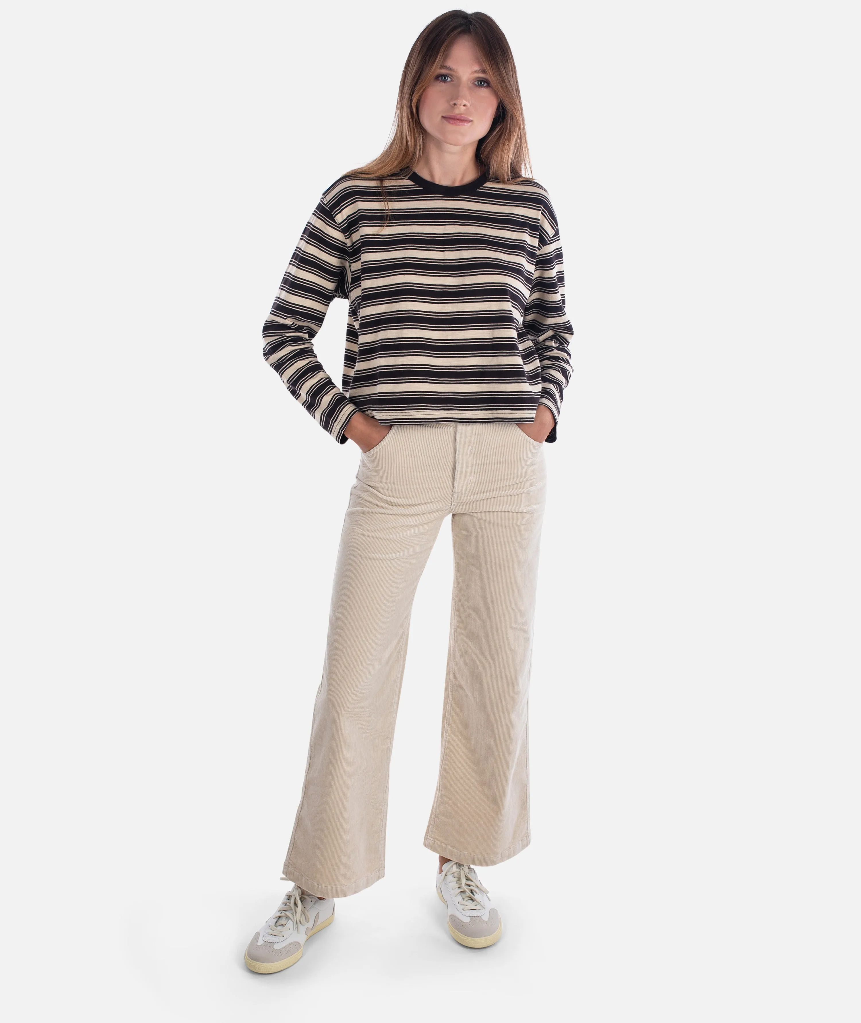 Barque Stripe Tee - Brown sold by JETTY product image thumbnail 3