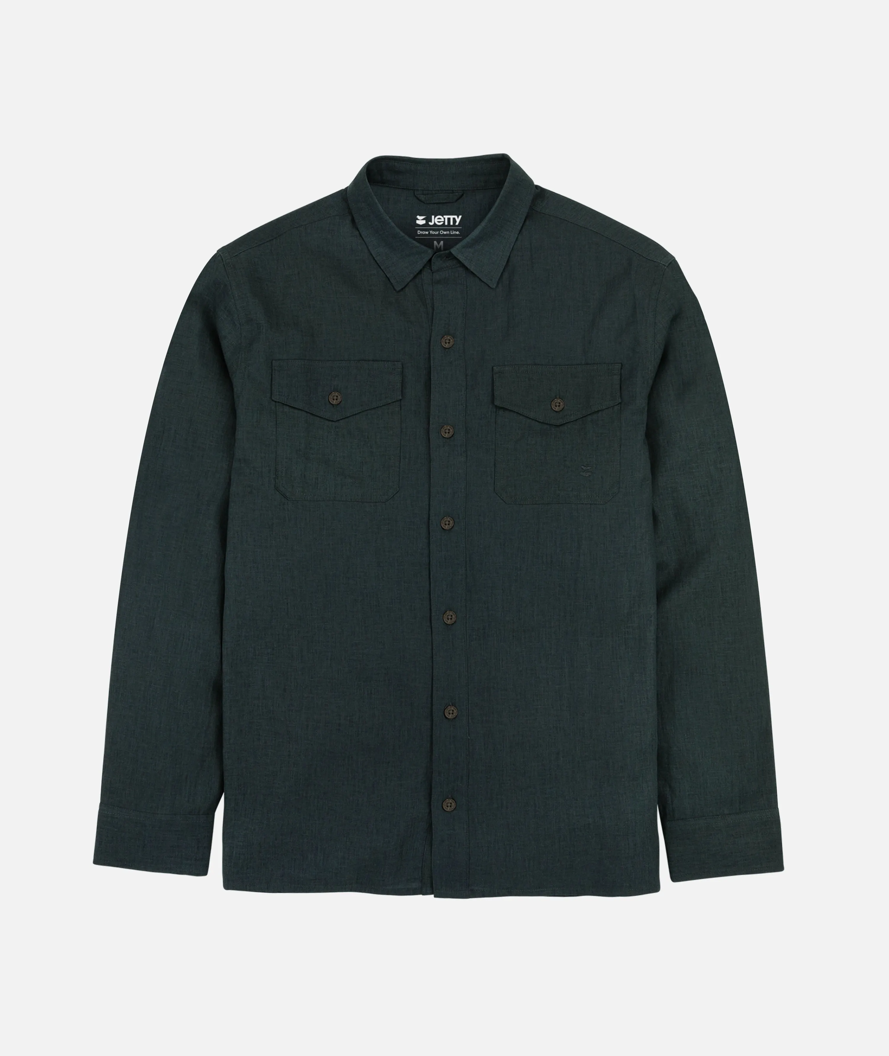 Noah Long Sleeve Shirt - Black Sand sold by JETTY