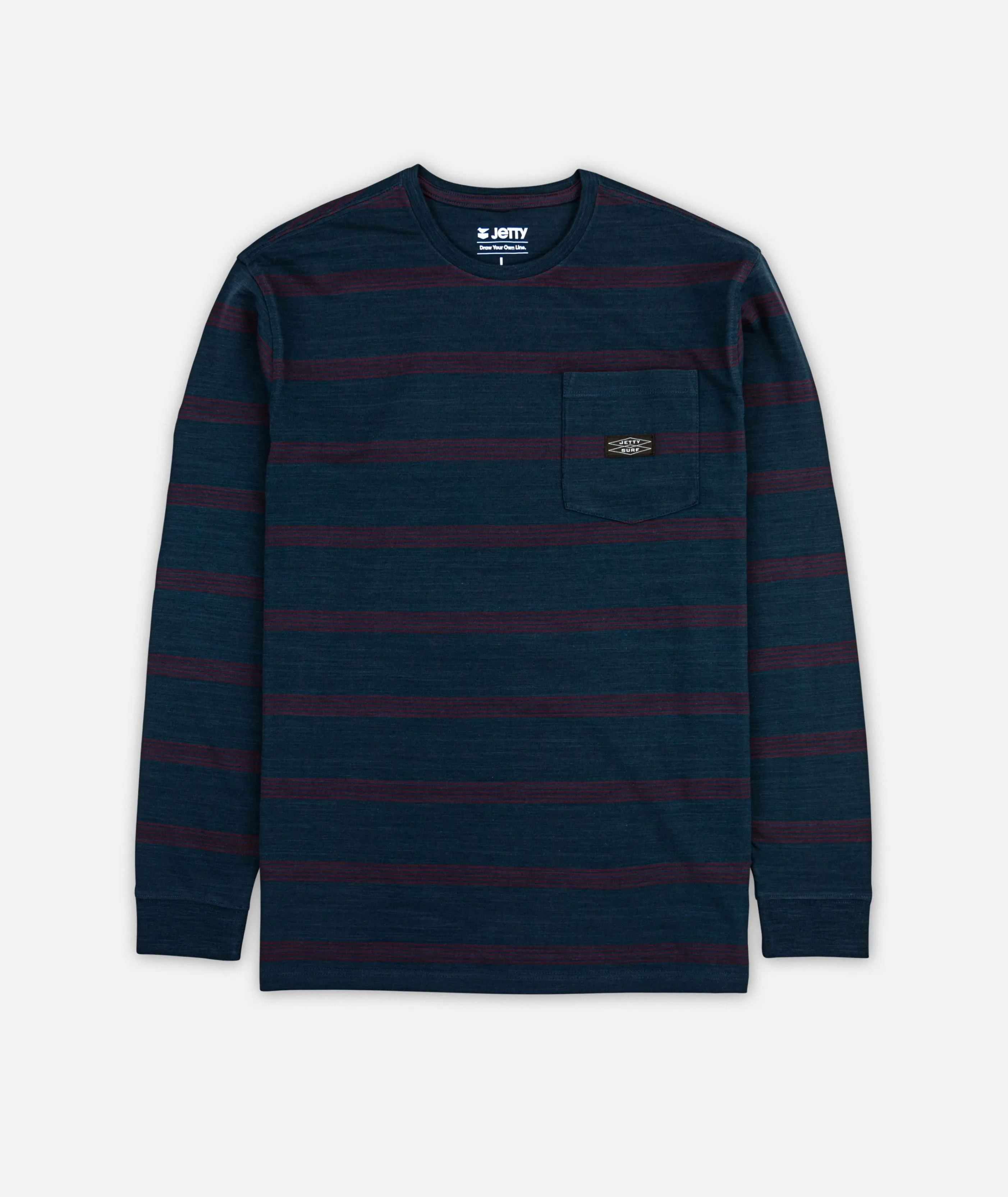 Pehala Slub Long Sleeve Tee - Navy sold by JETTY