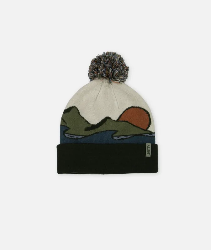 Portsmouth Jacquard Beanie - Olive sold by JETTY