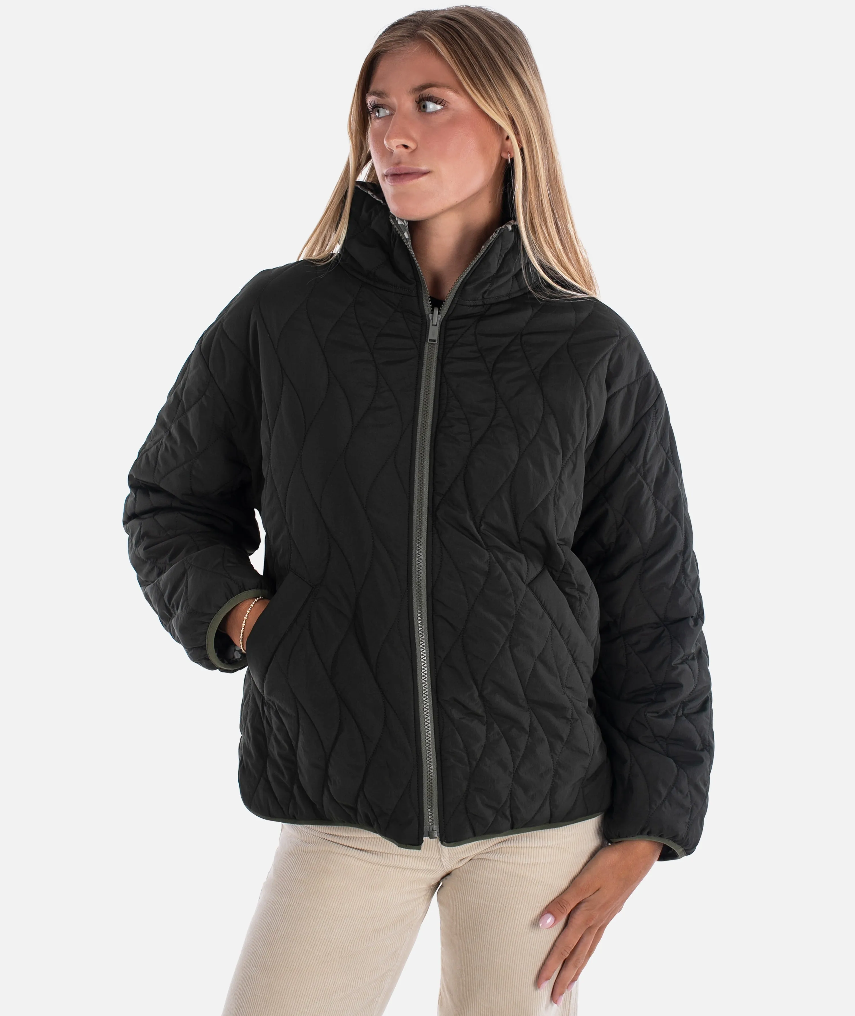Rainier Reversible Puffer - Olive sold by JETTY product image thumbnail 2