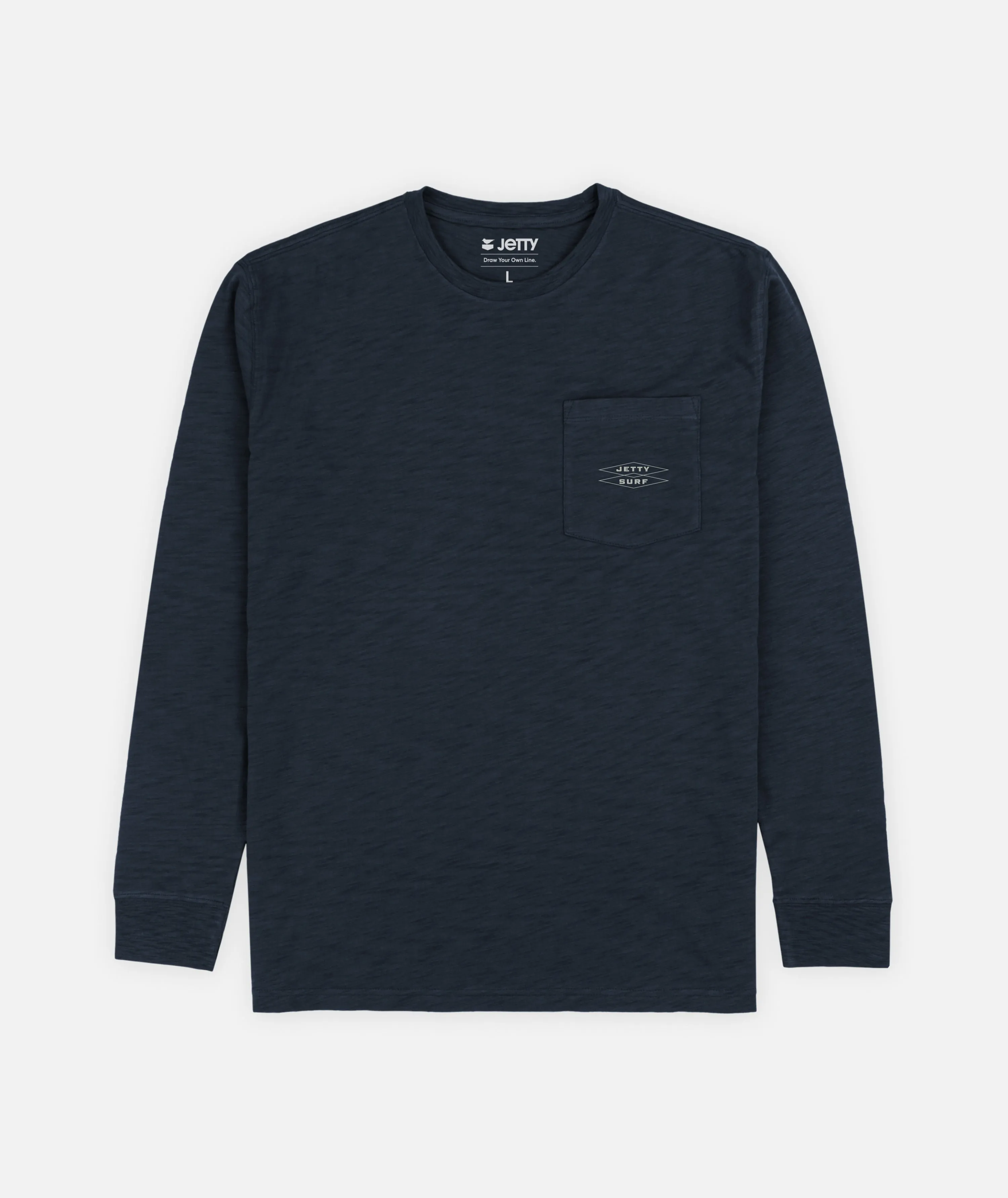 Sedge Slub Long Sleeve - Navy sold by JETTY