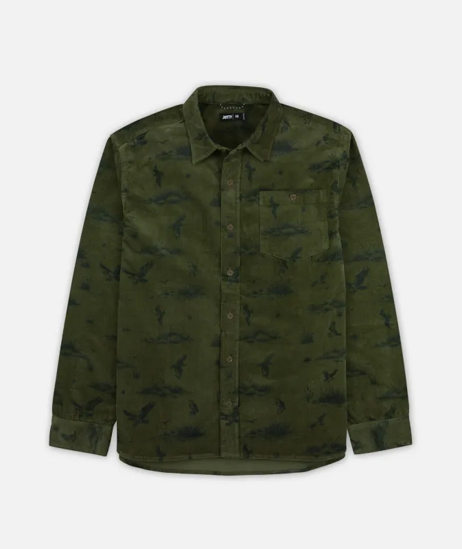 Shoals Corduroy Shirt - Olive sold by JETTY