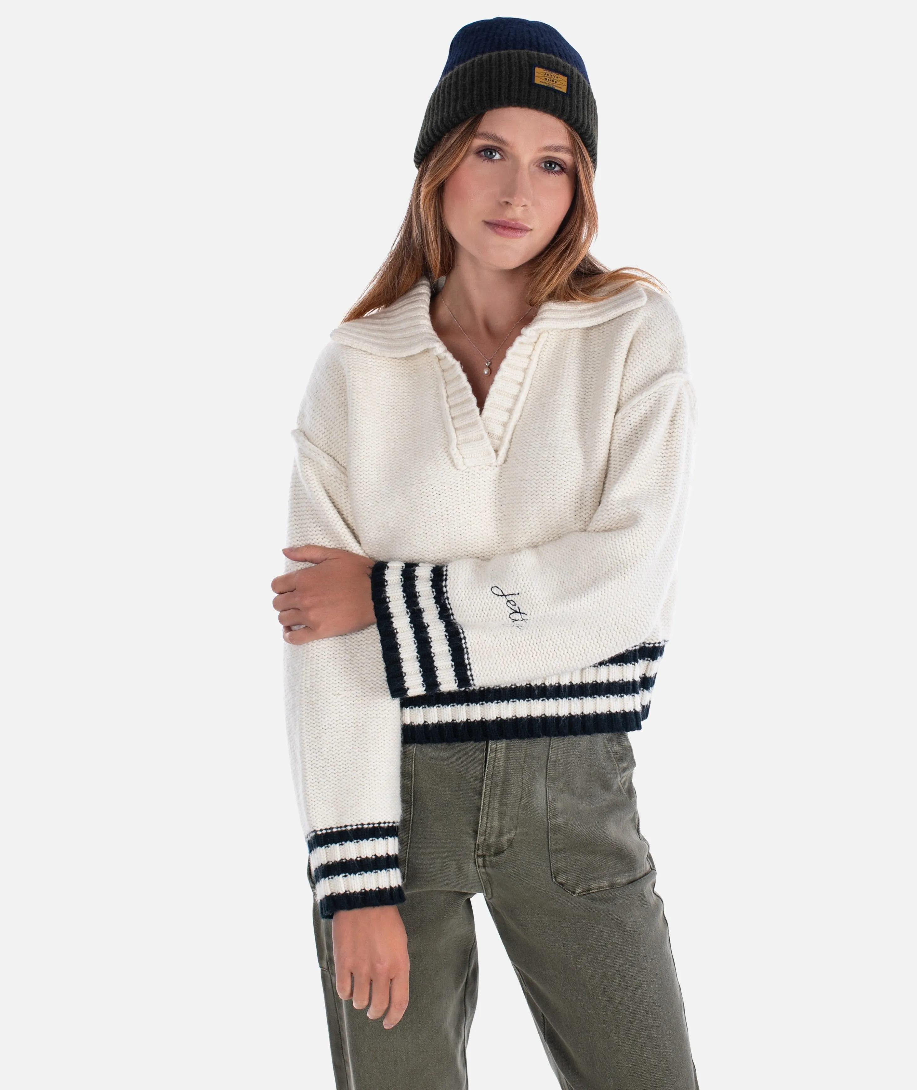 Tybee Henley Sweater - Ivory sold by JETTY product image thumbnail 4