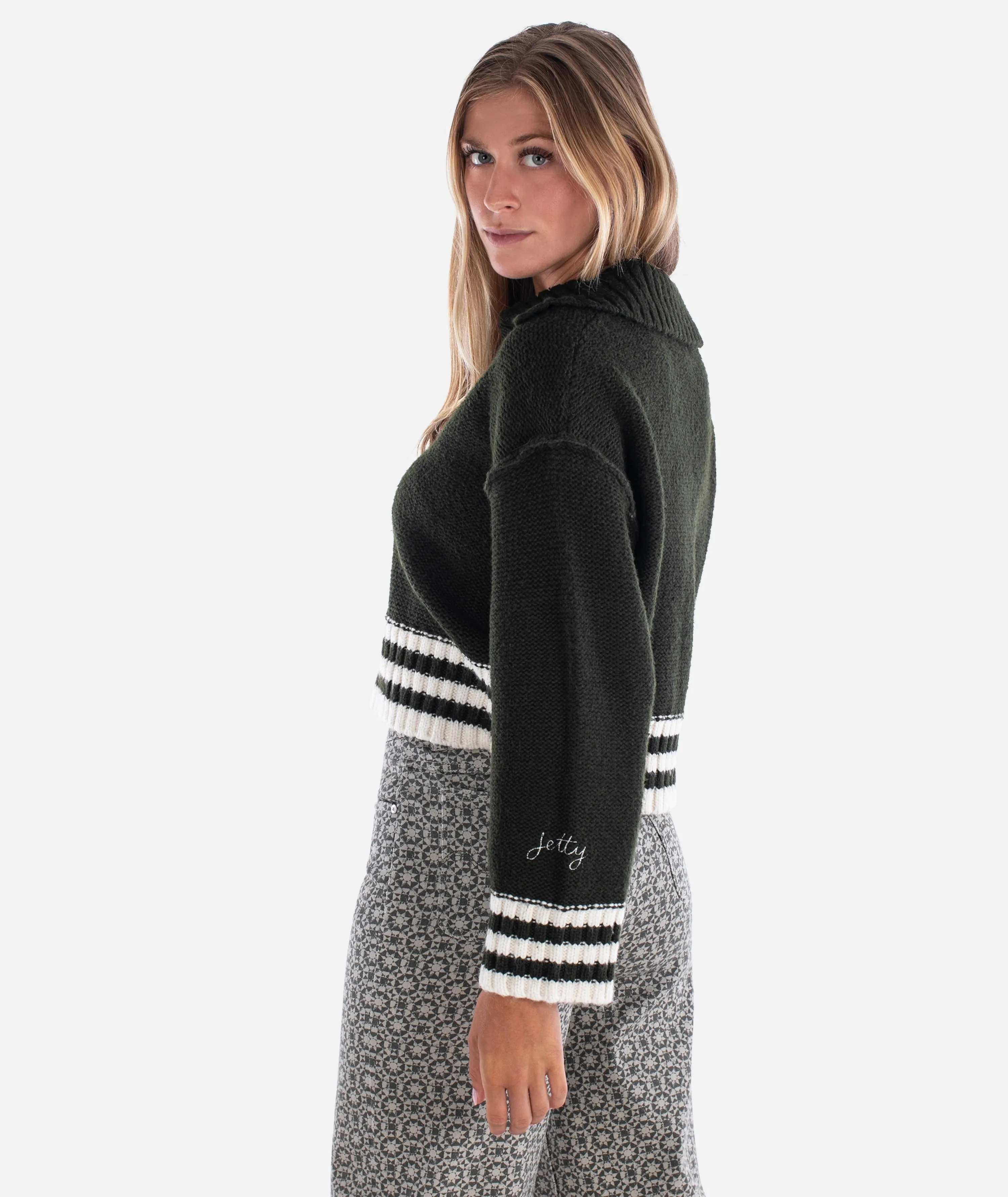 Tybee Henley Sweater - Olive sold by JETTY product image thumbnail 2