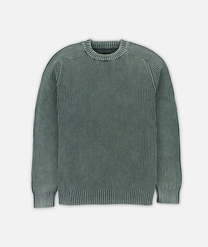 Undertow Washed Crewneck Sweater - Navy sold by JETTY