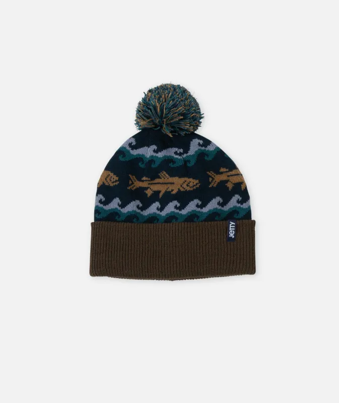 Upstream Jacquard Beanie - Brown sold by JETTY