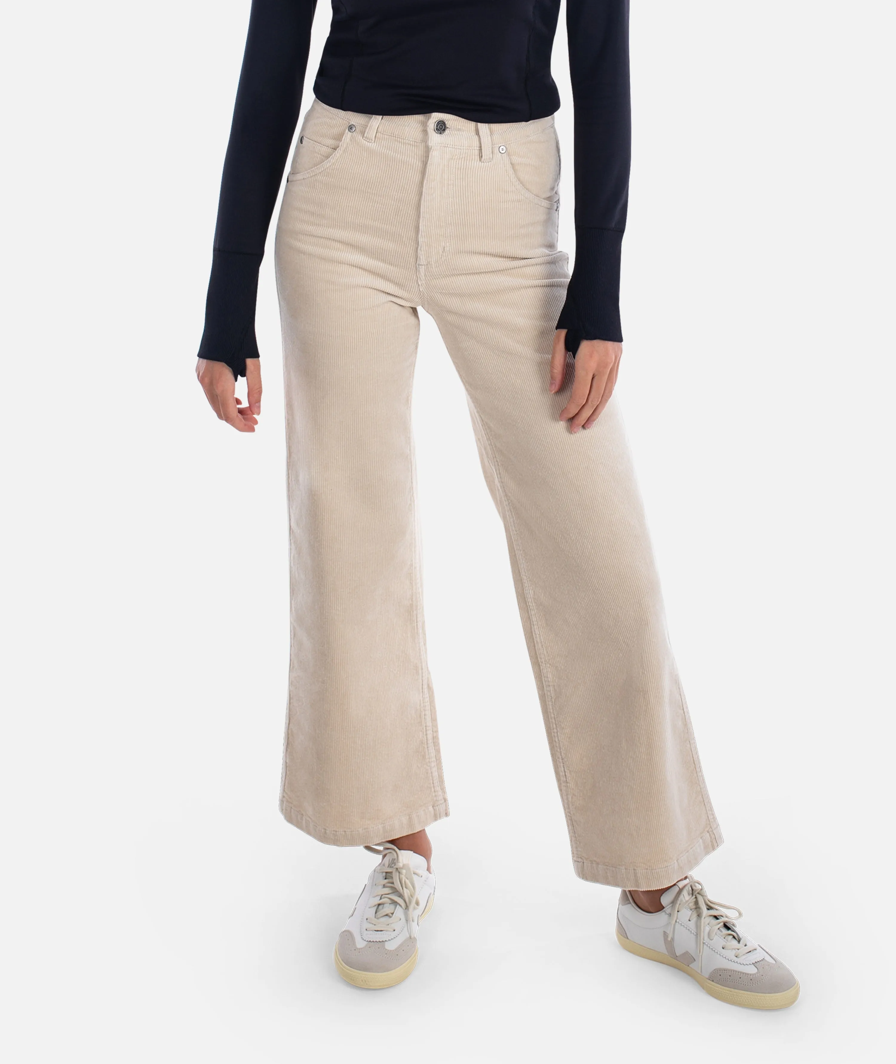 Whaler Corduroy Wide Leg Pants - Ivory sold by JETTY