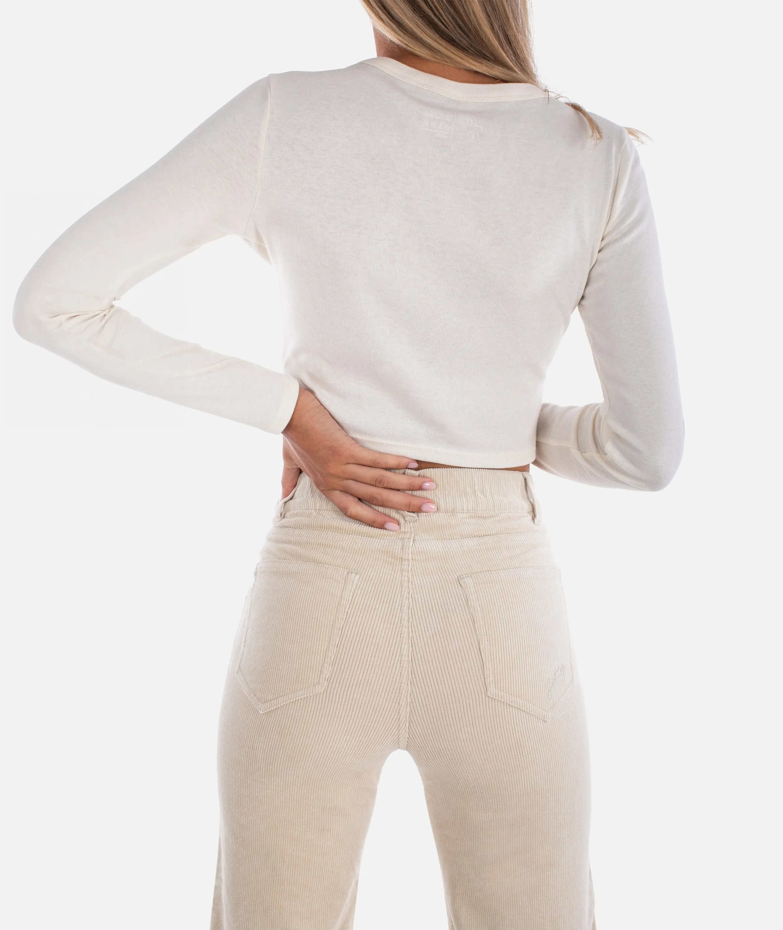 Whaler Corduroy Wide Leg Pants - Ivory sold by JETTY product image thumbnail 3