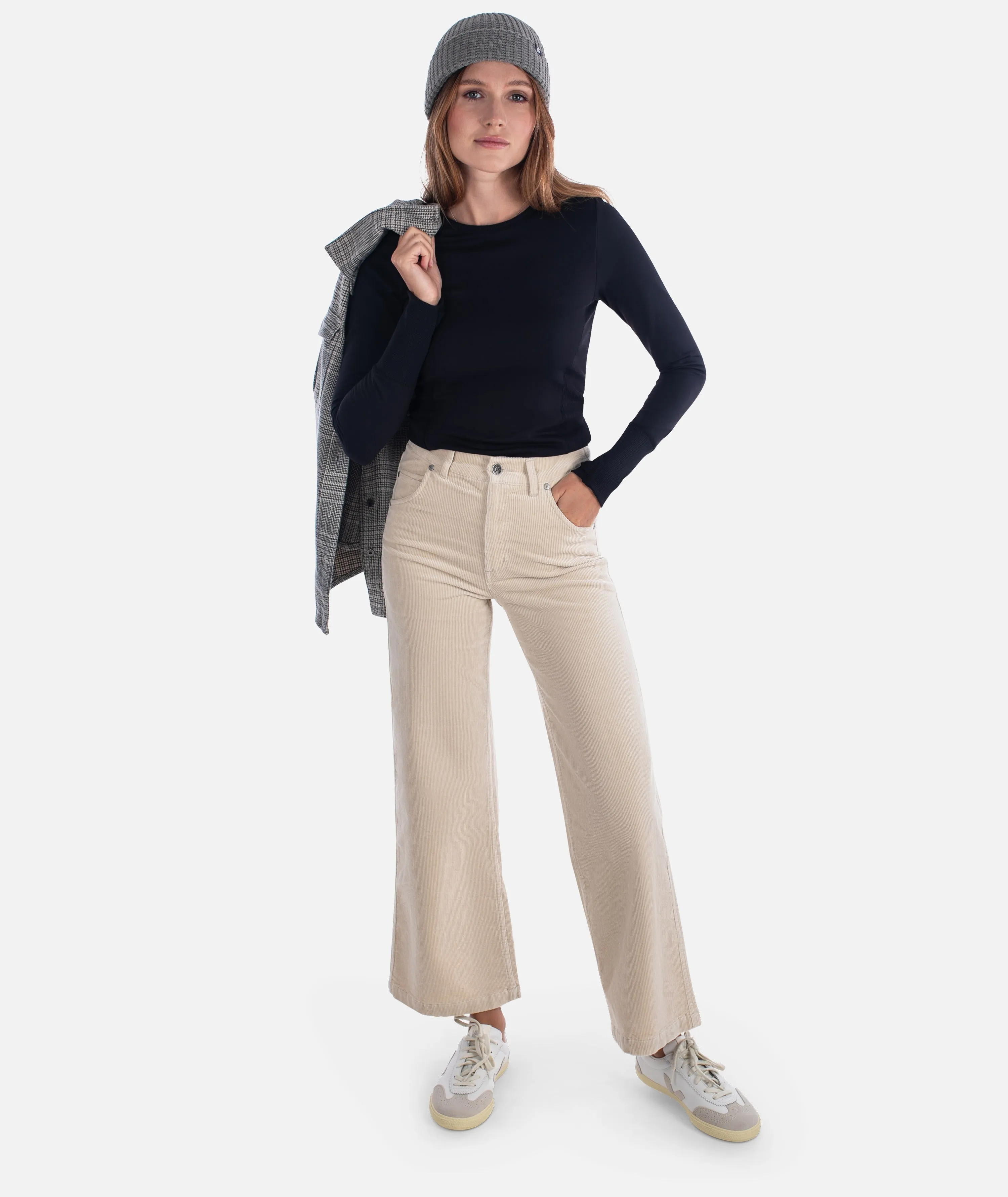 Whaler Corduroy Wide Leg Pants - Ivory sold by JETTY product image thumbnail 4