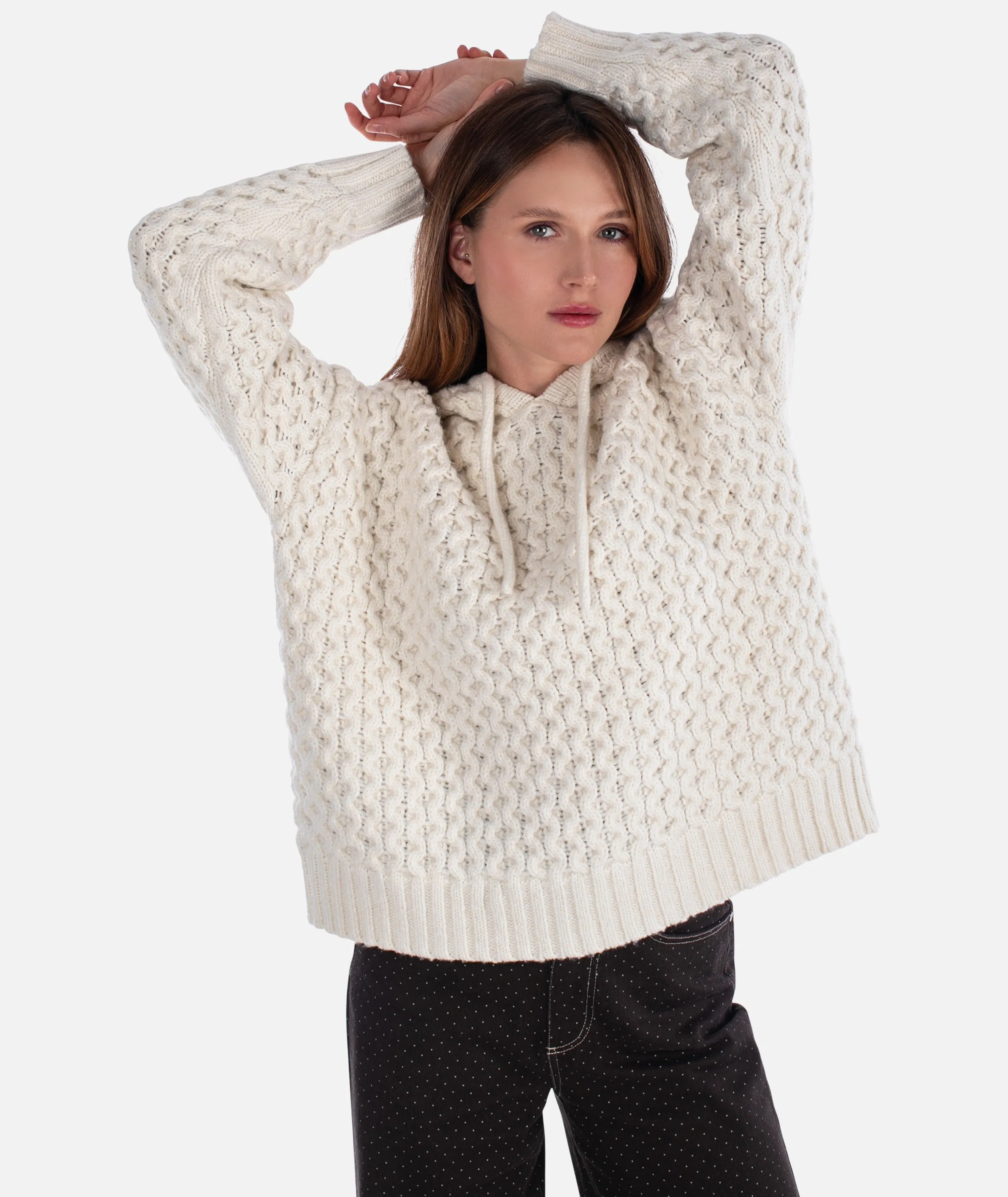 Beacon Honeycomb Hoodie - Ivory sold by JETTY product image thumbnail 2