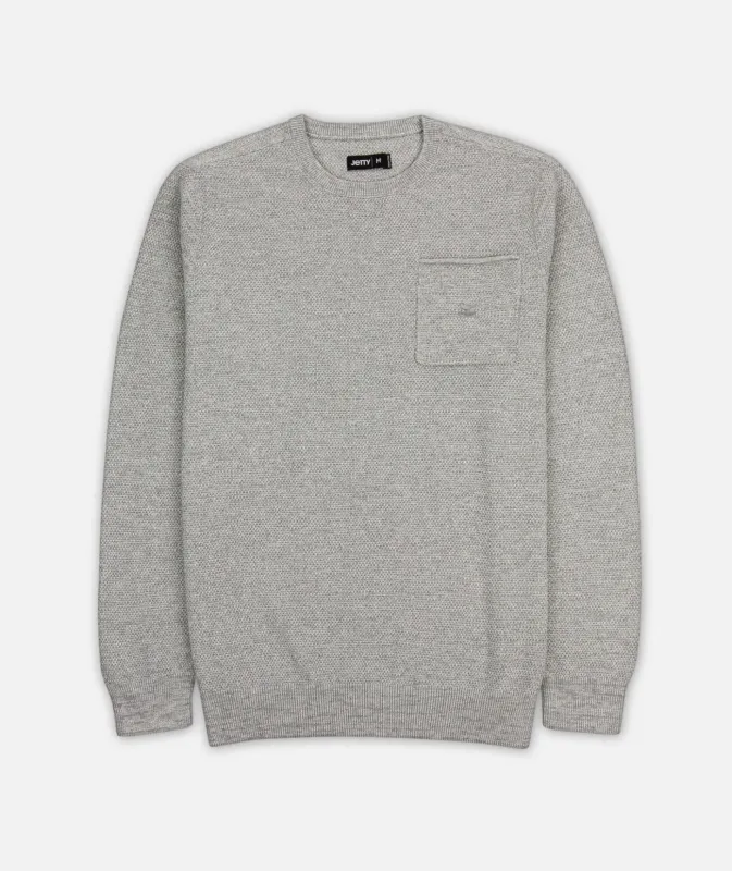 Brine Sweater - Heather Grey sold by JETTY