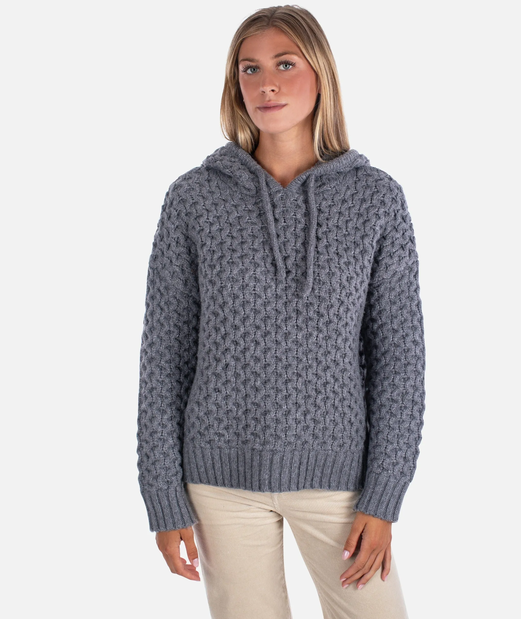 Beacon Honeycomb Hoodie - Heather Grey sold by JETTY