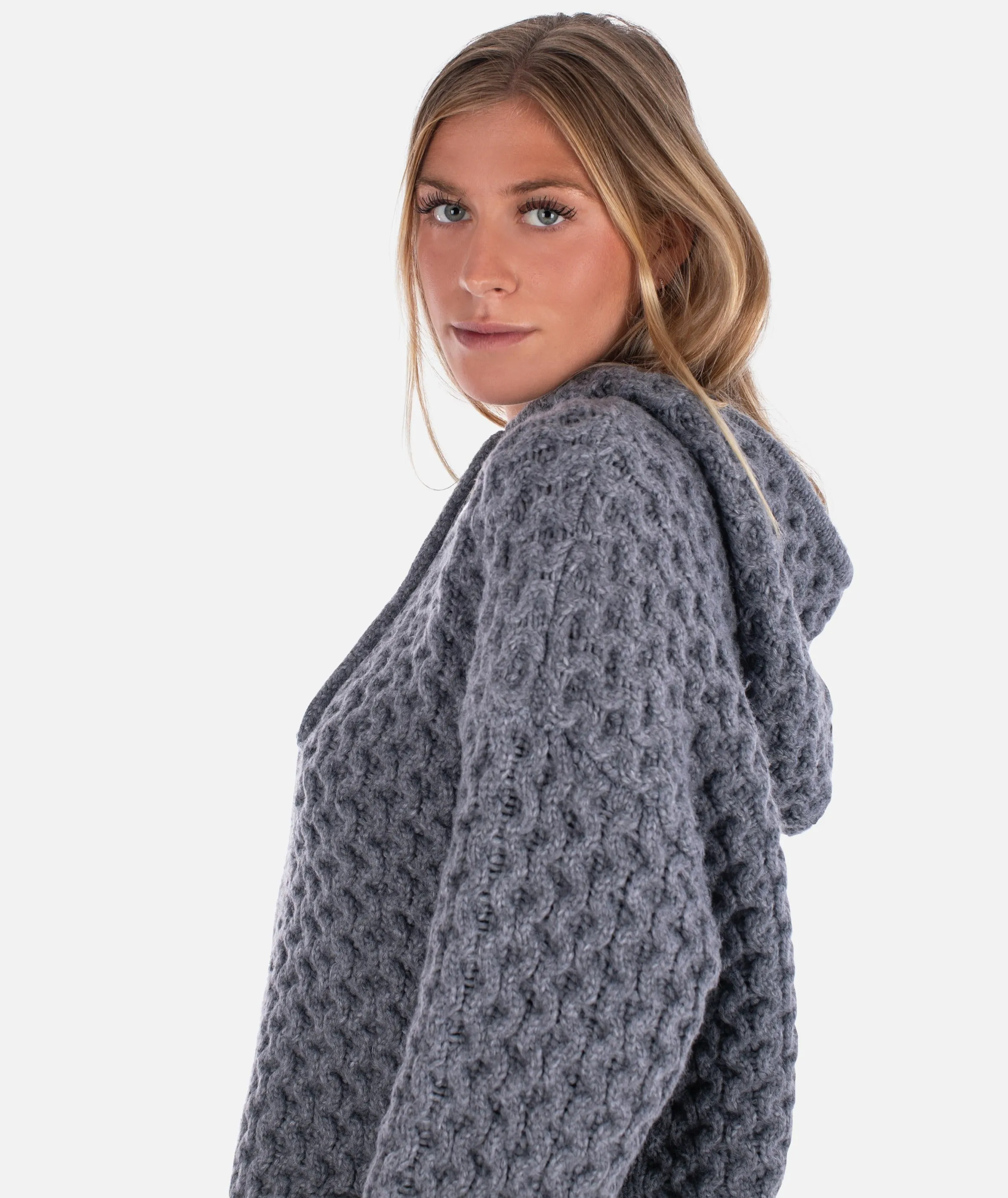 Beacon Honeycomb Hoodie - Heather Grey sold by JETTY product image thumbnail 2