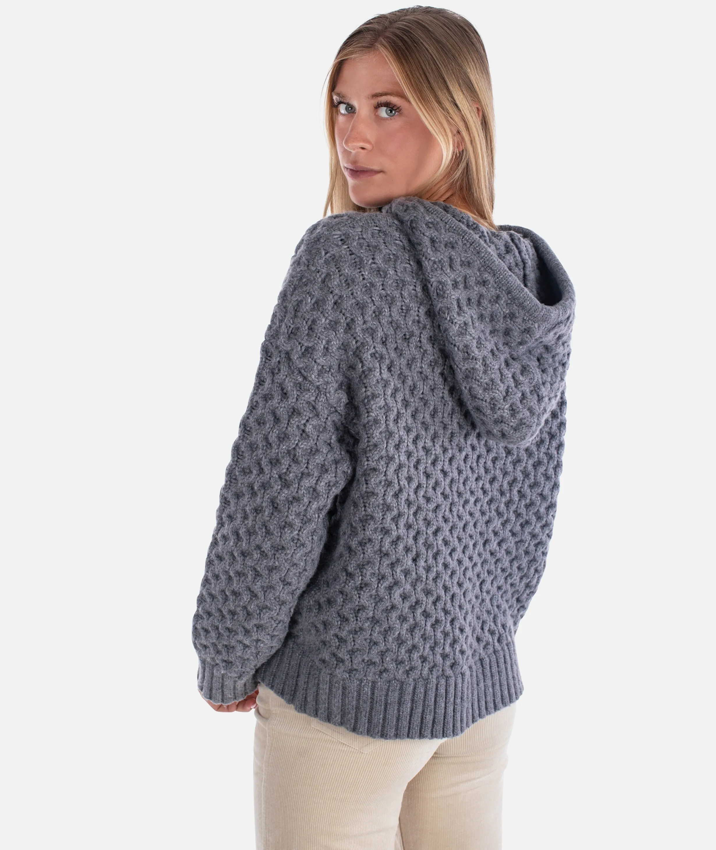 Beacon Honeycomb Hoodie - Heather Grey sold by JETTY product image thumbnail 3