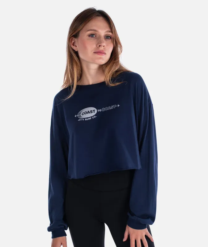 Coast to Coast Long Sleeve - Navy sold by JETTY