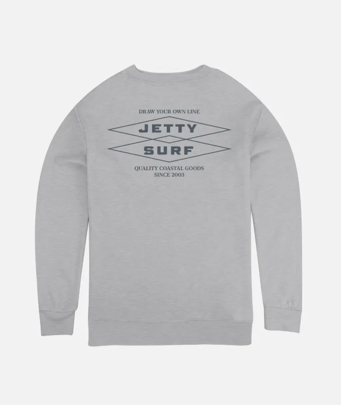 Cubic Crewneck - Heather Grey sold by JETTY
