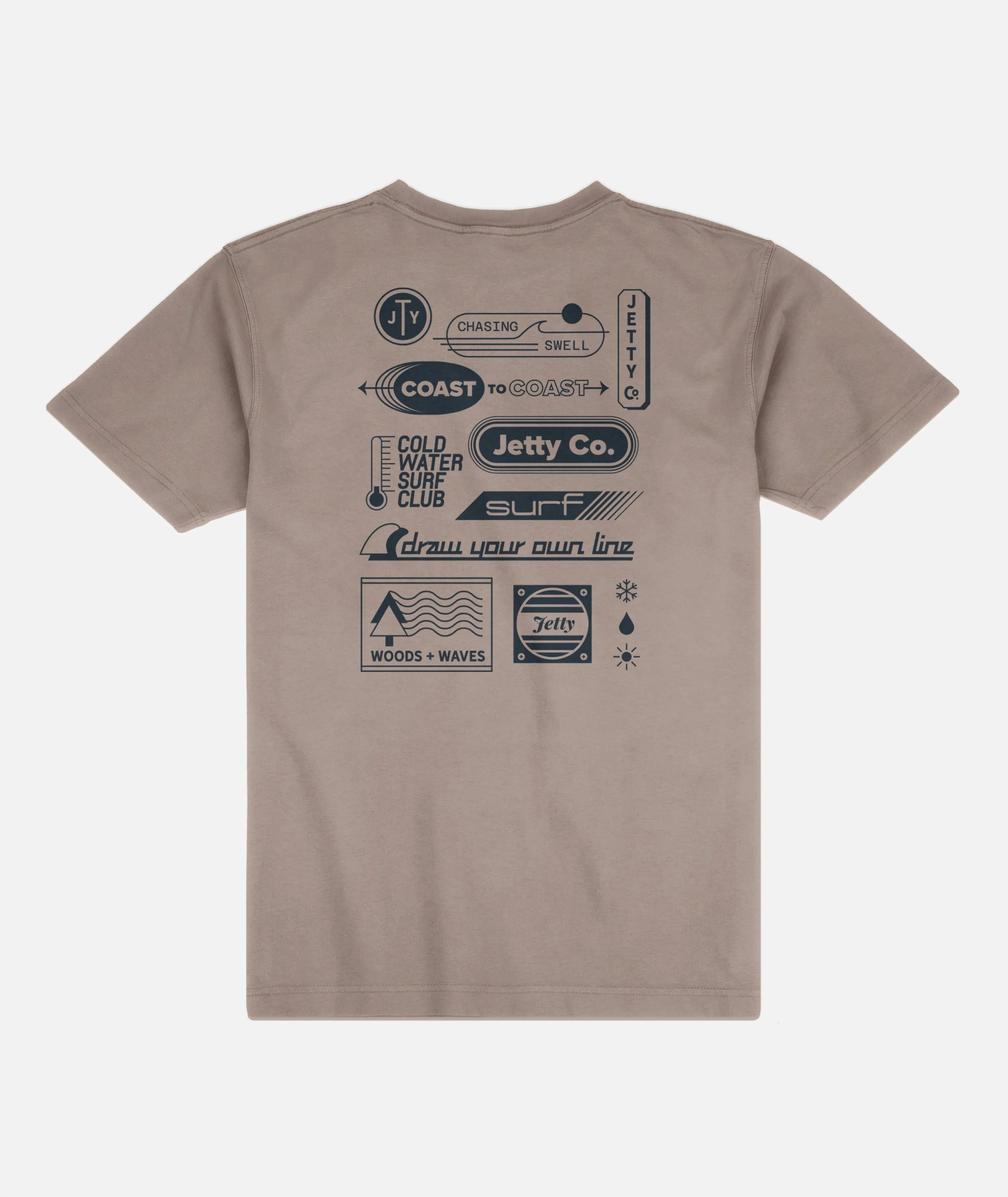 Merit Tee - Cinder sold by JETTY