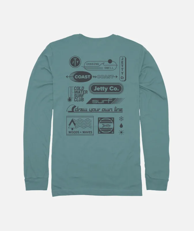Merit Long Sleeve - Teal sold by JETTY