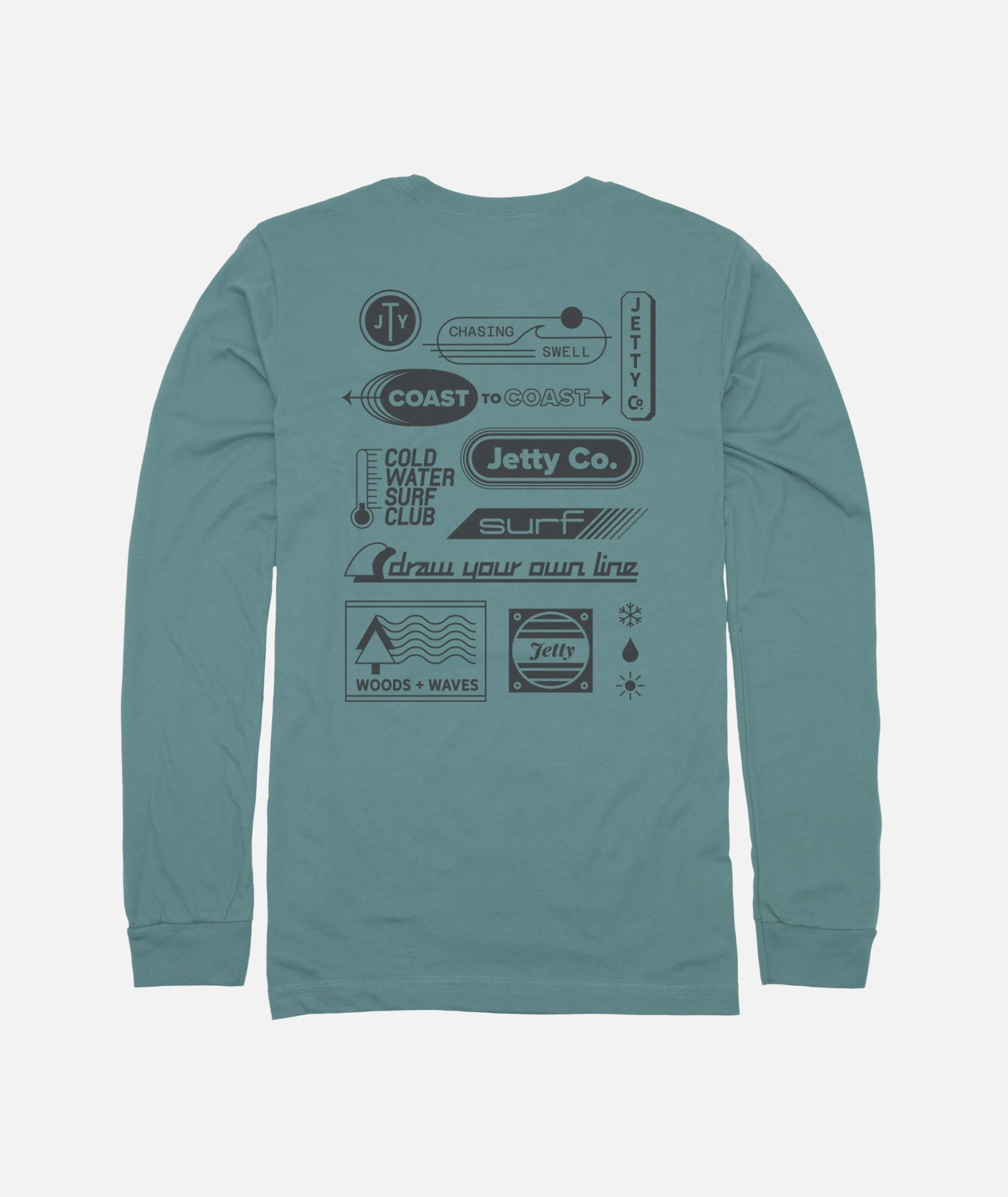 Merit Long Sleeve - Teal sold by JETTY