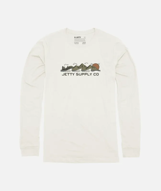 Peaks Long Sleeve - White sold by JETTY