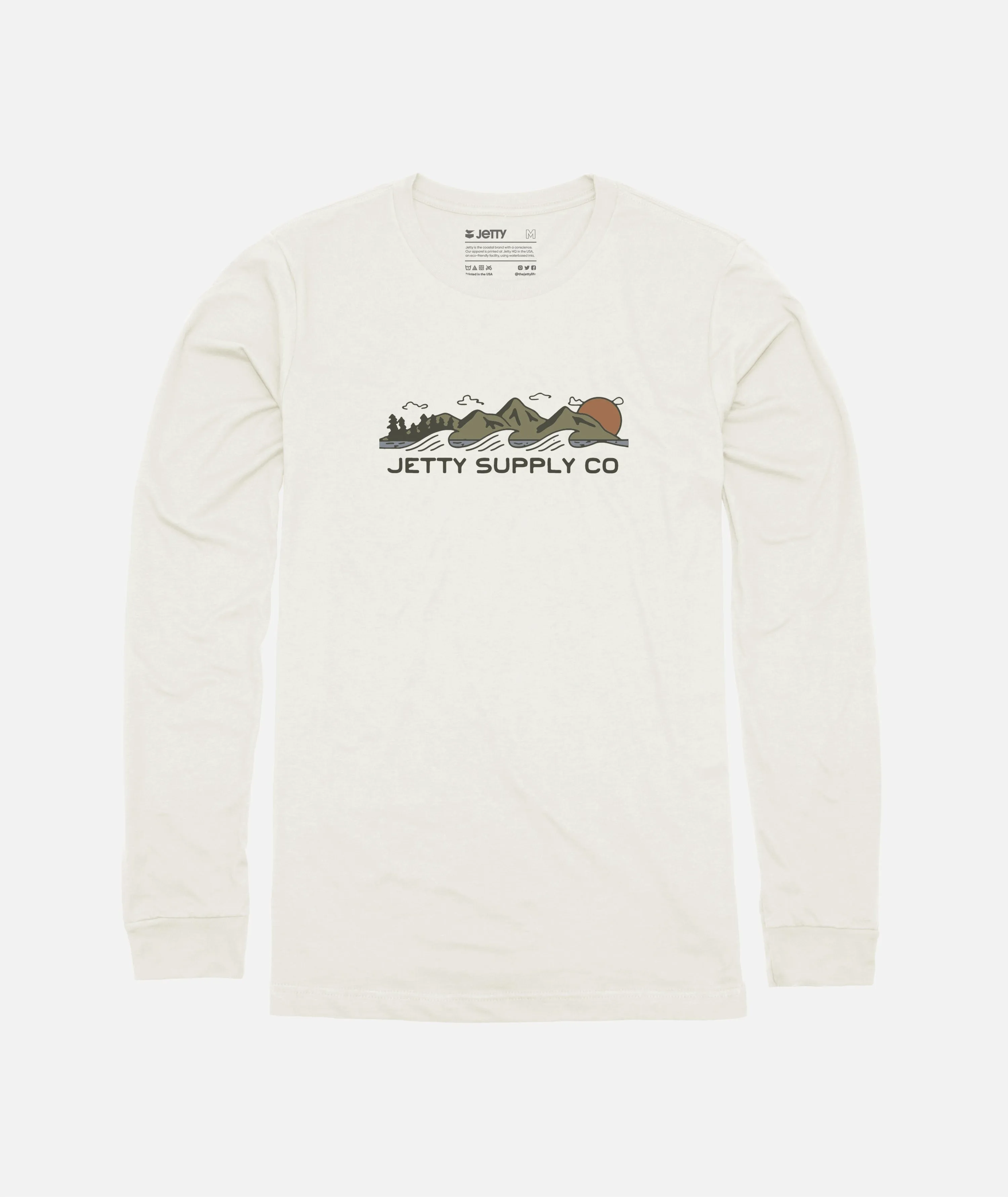 Peaks Long Sleeve - White sold by JETTY