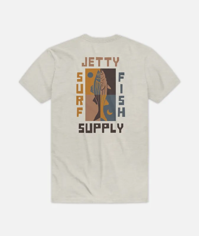 Quadrant Tee - Oat sold by JETTY
