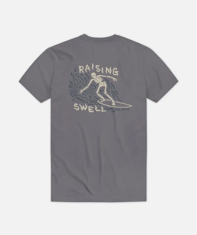 Raising Swell Tee - Grey sold by JETTY