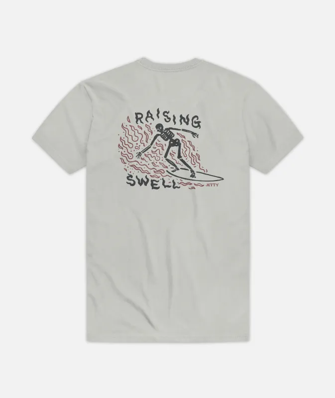 Raising Swell Tee - Heather Grey sold by JETTY