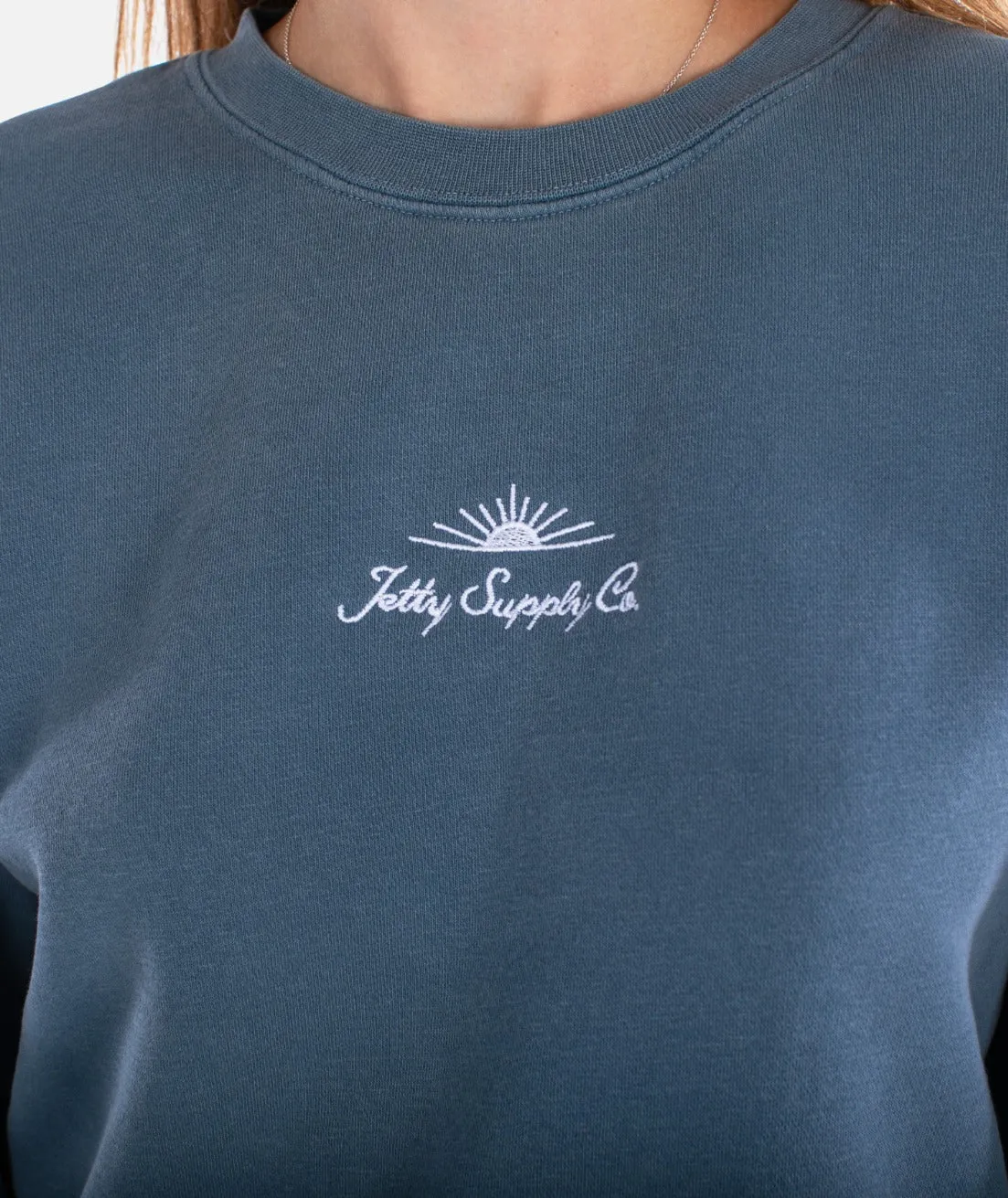 Sunlit Crewneck - Slate sold by JETTY product image thumbnail 3