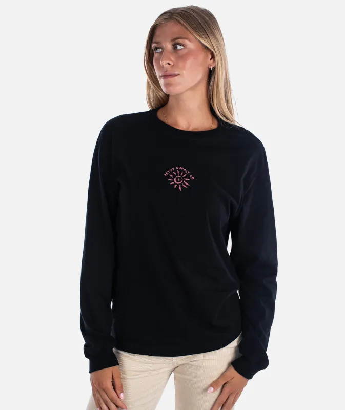 Sunsets Long Sleeve - Black sold by JETTY