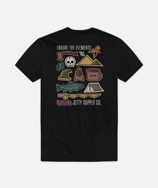 The Elements Tee - Black sold by JETTY