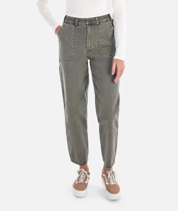 Venice Utility Pant - Olive sold by JETTY