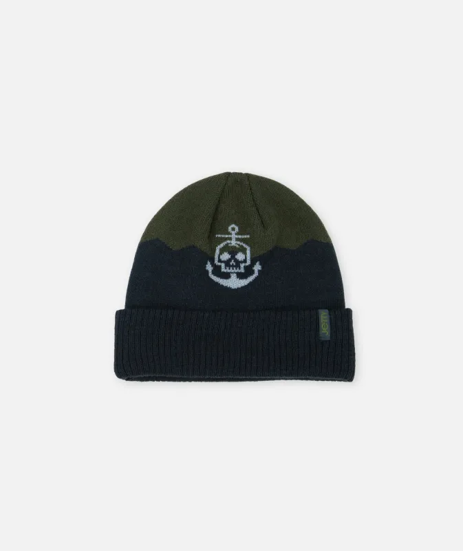Sinker Jacquard Beanie - Black Sand sold by JETTY