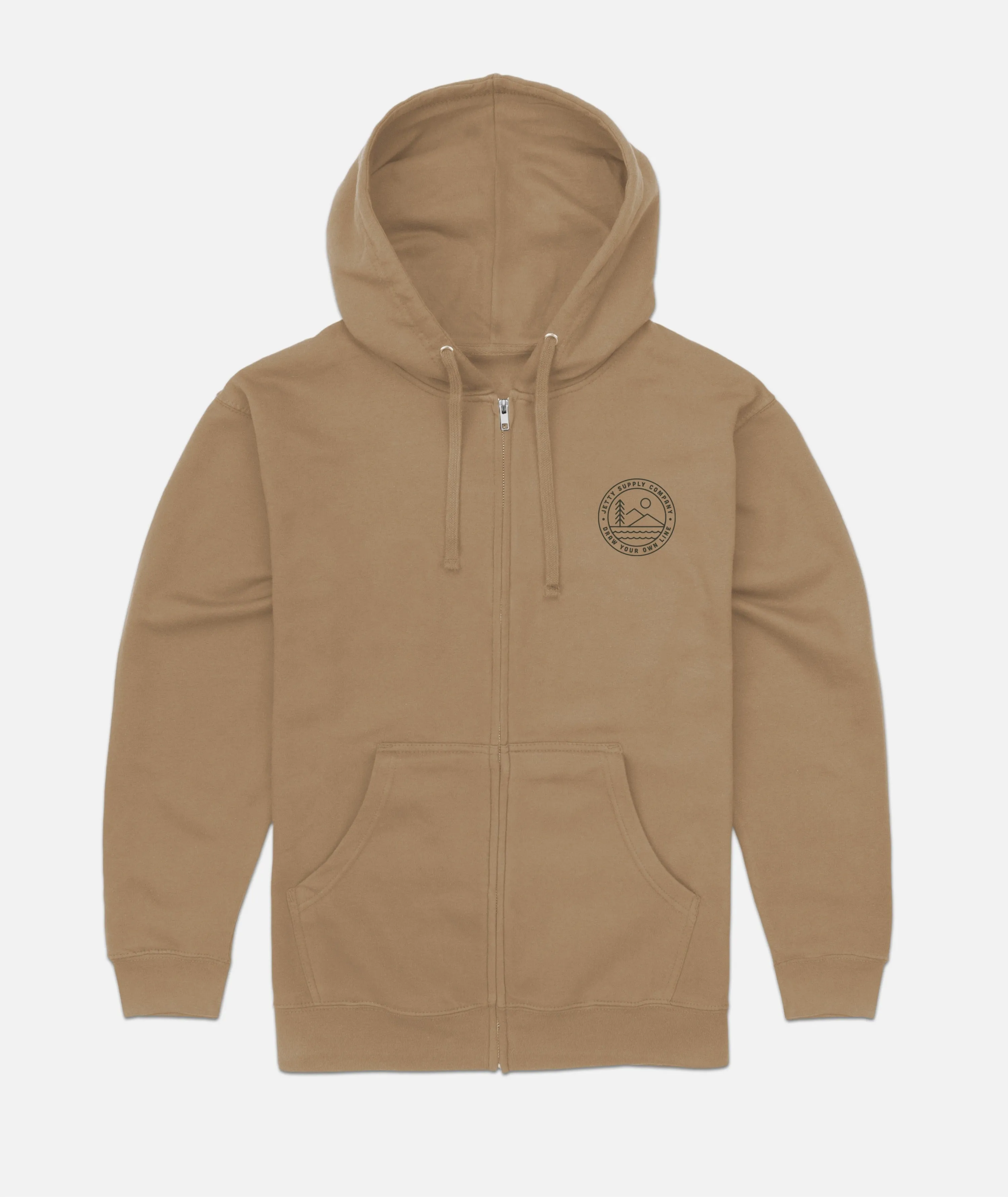 Emblem Zip Hoodie - Sand sold by JETTY product image thumbnail 2
